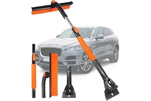 3-in-1 Car Snow Brush and Ice Scraper, 36 Inch Extendable Handle with 360° Rotatable Head, Multi - Functional Tool for Cars, 