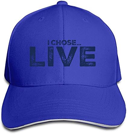 DCM500 I Chose Live Made From 100% Cotton. 3.5 Inches High. Baseball-caps Gifted For Both Men And Women. Hand Washable.