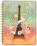 Papaya Art Eiffel Tower Spiral Notebook 7