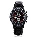 Men Women Emergency Survival Watch with Paracord,Compass,Whistle,Fire Starter, Analog Watches, Survival Gear,Water Resistant,Adjustable (Black)