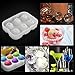 VOGEK Sphere Ball Maker Tray Clear Round Silicone Lid for Chilling Burbon Whiskey, Cocktails, Vodka, Leak Free Ice Molds, 2 Inch 6