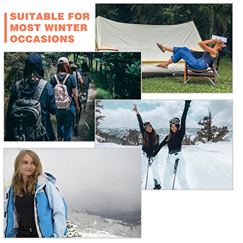 COOVAN Wool Socks for Women 5 Pairs Warm Thick Winter Socks for Women Cozy Knit Thermal Cabin Crew Socks