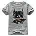 Toddler T-shirt for Batman Fans Superhero Graphic Short Sleeve Cotton Tee by Sun Baby, Gray, 3-4 Years