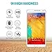 HPTech Galaxy Note 3 Screen Protector - (2-Pack) for Samsung Galaxy Note 3 Tempered Glass Screen Protector Bubble Free 9H Hardness with Lifetime Replacement Warranty