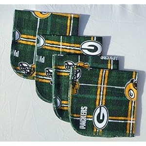 1 Ply 10×10 4 Pack Printed Flannel Washable Green Bay Napkins 51l8mC 2BBB7L