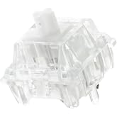 EPOMAKER Silent Mechanical Keyboard Switches Set - 35 Pieces Factory Pre-Lubed, 5-Pin Linear/Tactile Switches for Custom Mechanical Keyboards (Crystal(Tactile Silent))