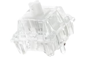 EPOMAKER Crystal Tactile Silent Switch for Mechanical Gaming Keyboard, 35 Pieces, Pre-Lubed, 5-Pin 35gf Crisp Mute Tactile Sw