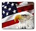 Smooffly Non-Slip Rubber Mousepad Eagle on American Flag Mouse Pad