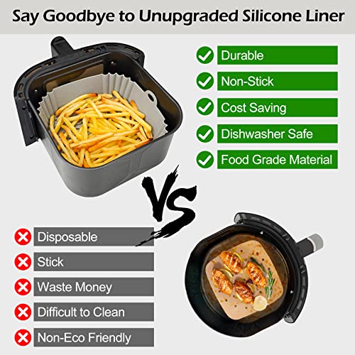 Air Fryer Silicone Pot 2 Pack Food Safe Air fryers Oven Accessories