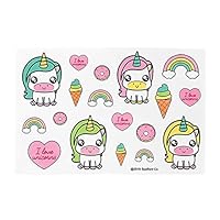Spafford Co. 180 Unicorn Stickers for Girls 10 Individual Sheets Unicorn Party Favors