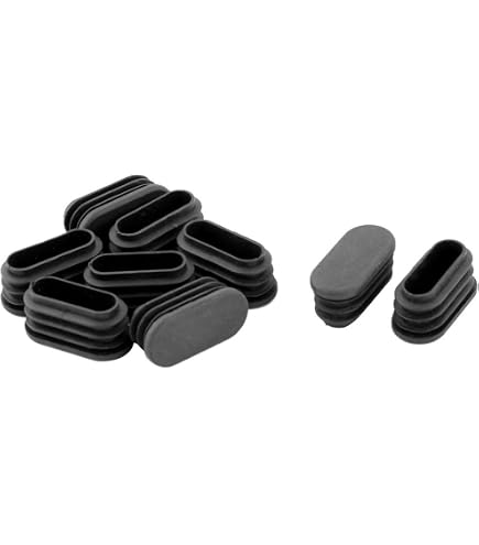 Oval Chair Leg Caps,PVC Table Feet Covers Floor Protector,TTZEZE Flexible Small Pad Covers,Furniture Chair Feet Caps For Hardwood Floors,Outdoor Patio ,Desk Black, 15x25mm/0.59x0.98