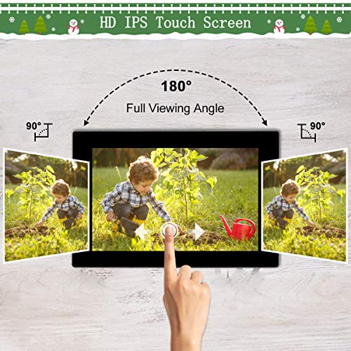 GRC 10.1 Inch WiFi Digital Photo Frame with IPS Full HD Touch Screen, Add Photos and Videos from Email App (iOS Android) Facebook Twitter, 16GB Internal Storage, Support SD Card and USB Flash Drive - Thumbnail 4