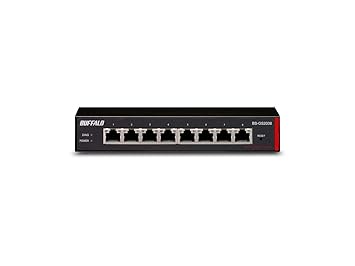 Buffalo BS-GS2008-EU 8-Port Gigabit Web Smart Switch (bis 1000 MBit/s, Plug-and-Play, konfigurierbar, Metallgehäuse, lüfterlo