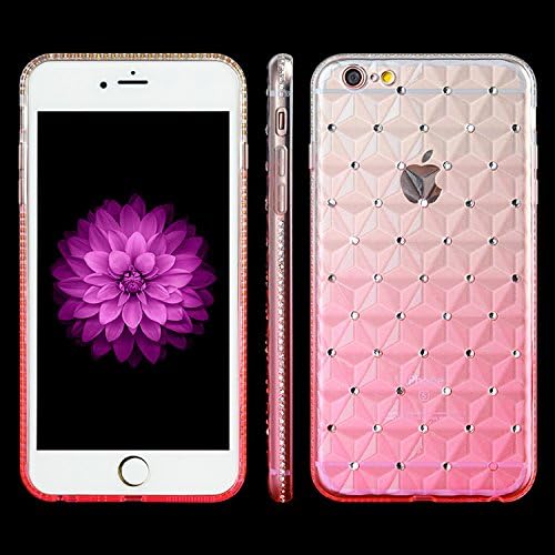 Apple iPhone 6 Plus / 6s Plus Princess 3D Diamond Cut Crystal TPU Case (Pink) + Includes VG Brand High Quality Earbuds