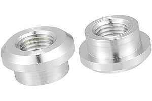 REPAIROCK 2pcs Universal 1/4" NPT Female Weld on Bung Fitting for Car Durable Aluminum Alloy Silver Tone Auto Replacement Par
