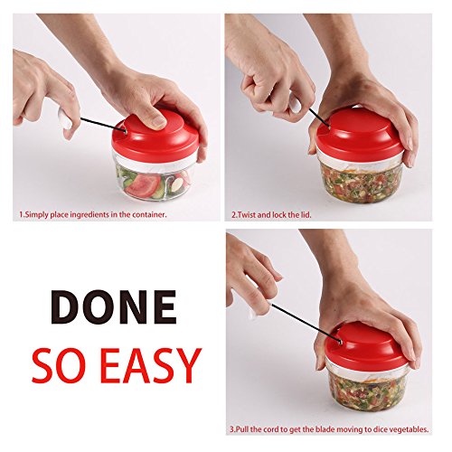 Kitchen Food Chopper Dicer Slicer Meat Cutter Mixer Salad Crusher Gadget - Thumbnail 3