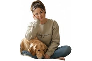 Dog Mom Embroidered Sweatshirts, Gift for Paw Parents, Custom Dog Mom Embroidered Sweatshirt with pet Name on The Sleeve