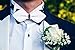 WEBO Bow Tie Rhinestone embellishment Adjustable Bowties(White)