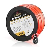 Anleolife 3-Pound Commercial Square .155-Inch-by-280-ft String Trimmer Line in Spool,with Bonus Line Cutter, Orange