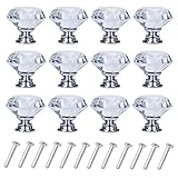 YourGift 12 Pack Drawer Knobs Diamond Shaped