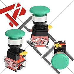 APIELE 22mm Momentary Mushroom Head Push Button