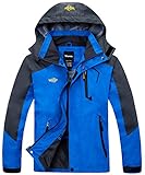 Wantdo Men's Hooded Breathable Outdoor Hiking Windbreaker Waterproof Rain Jacket