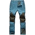 Gash Hao Mens Snow Ski Waterproof Softshell Snowboard Pants Outdoor Hiking Fleece Lined Zipper Bottom Leg