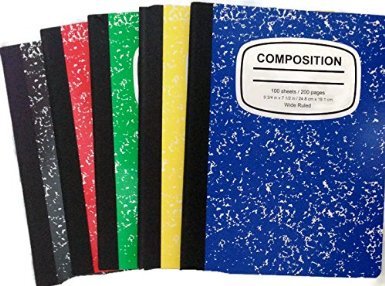 Marbled Composition Notebooks College Ruled 100 Pages 5 Color 5 Pack