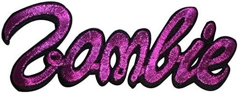 Pink "Zombie" Barbie Font Horror Kreepsville Embroidered Iron On Applique Patch