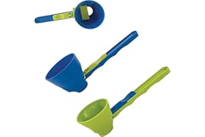 2 Pcs Sliding Measuring Scoop with Funnel, Powder Funnel Scoop with Longer Handle,Coffee Scooper,Protein Powder Scoop,No Spil