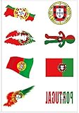 Flag Tatoos - Body Face Sticker - Top 32 National Flag Temporary Tattoo for 2018 World Cup Soccer Fans Watching Football Sports France Portugal