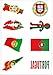Flag Tatoos - Body Face Sticker - Top 32 National Flag Temporary Tattoo for 2018 World Cup Soccer Fans Watching Football Sports France Portugal