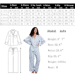 YiNi LuLu Womens Silk Satin Pajamas Set Button Down