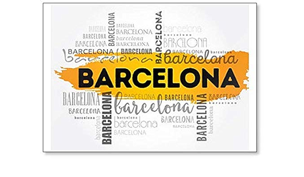 Barcelona Word Cloud Classic imán para nevera: Amazon.es: Hogar