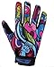QEPAE Breathable Cycling Gloves Anti-Slip Full Finger Gel Gloves for Bicycle Riding Skiing, Gorgeous Color, Medium