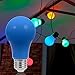 JandCase A19 Blue Light Bulbs, A19 Blue Colored LED Bulb, 40W Equivalent, A19 Light Bulbs with E26 Base, for Christmas Theme Party, Holiday Decor, Party, Bar Mood Decor, Not-Dimmable, 6 Pack