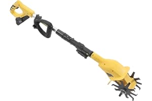 OUKANING Cordless Electric Garden Tiller and Cultivator Extendable Rod Garden Yard Cultivating Tools Handheld Cultivator with Battery for Farms Parks Yards Fields