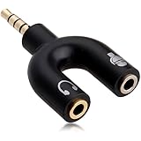 3.5mm Audio Jack to Headphone and Microphone U Splitter Converter Adaptor