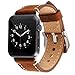Apple Watch Band, 42mm iWatch Strap Premium Vintage Crazy Horse Genuine Leather Replacement Watchband with Stainless Metal Clasp for All Apple Watch Sport Edition - Brown