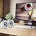 JELICH Mini USB Computer Speakers - Wired USB Powered Multimedia Small Speakers with Light Music Needs for PC/Desktop/Laptops/Smart Phone