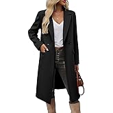 IDEALSANXUN Womens Long Wool Coats Fall Winter Trench Coat Peacoat Dress Jackets
