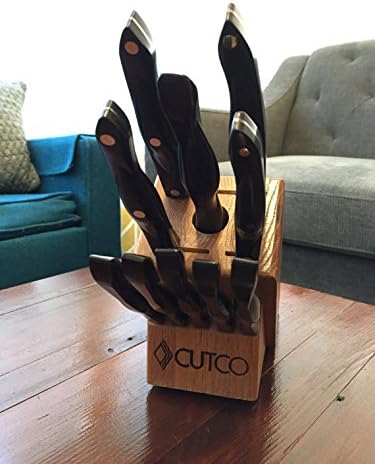 CUTCO Model 1945 White (Pearl) Essentials +5 Set with Honey Oak Knife Block............ Set includes 1720 Paring Knife, 1726 Turning Fork, 1728 Petite Chef, 1729 Petite Carver, 1768 Spatula Spreader, (5) 1759 Table Knives, and 1651 Oak Block.