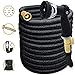 Morvat Expandable Garden Hose, Water Hose, Expanding Garden Hose, Flexible Hose, Retractable Hose, 3800D Brass + 10 Setting Spray Nozzle + Heavy Duty Brass Nozzle + Hose Holder + Carry Bag, 75 FT