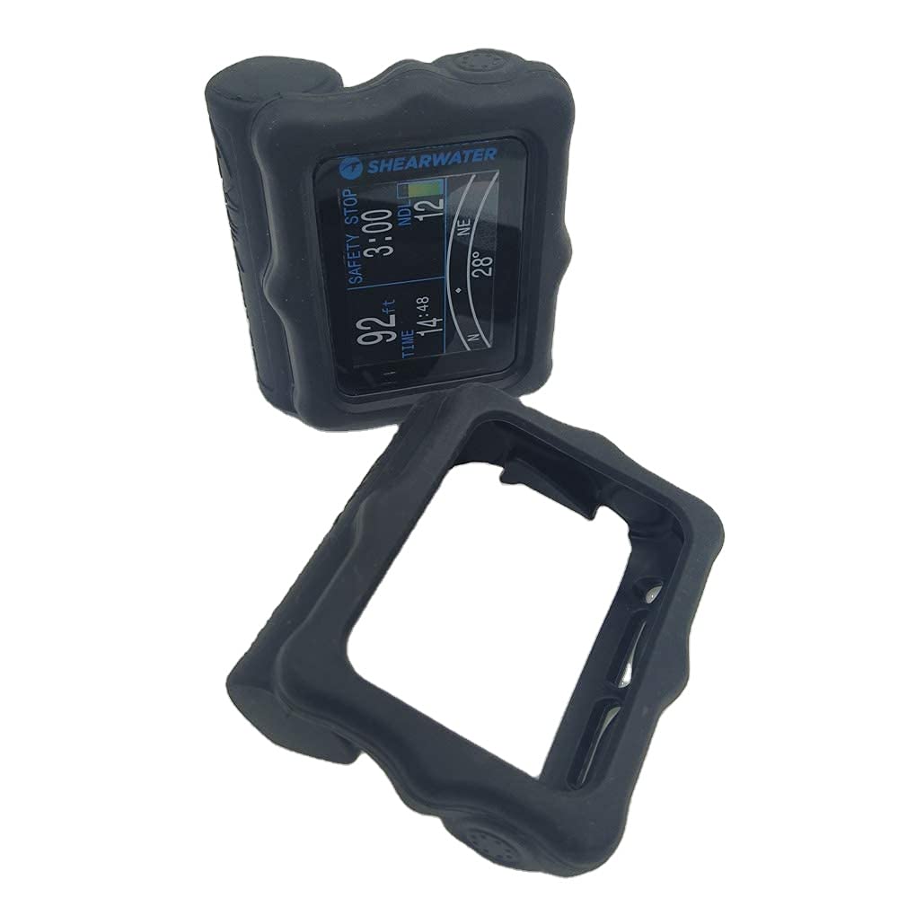 SHAMROCK HEALTH Silicone Protective Cover for Shearwater Perdix Diving Computer (Black)