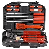 Estilo 18 Piece Stainless Steel Barbecue Grill Tool Set with Storage Case (Lawn &amp; Patio)