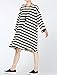 Mordenmiss Women's Daily Pullover Stripes Loose Dresses Blue-L