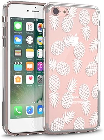 iPhone 7 Case, iPhone 8 Clear Case, CASESOCIETY Pineapples White Clear Design Shockproof Hard PC+ TPU Bumper Rubber Case Scratch-Resistant Cover for iPhone 7 and iPhone 8 (4.7 Inch)