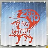HUANGLING Zero Fox Given Funny Shower Curtain