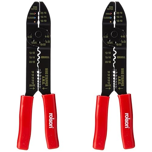 Rolson 20814-H1 230 mm Multi Purpose Crimping Tool, Black (Pack of 2)