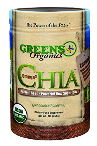 Greens Plus Organic Omega3 Chia Ancient Seed | Dietary Food Supplement | Source of Hydration & Powerful New Superfood - 1 lb Jar